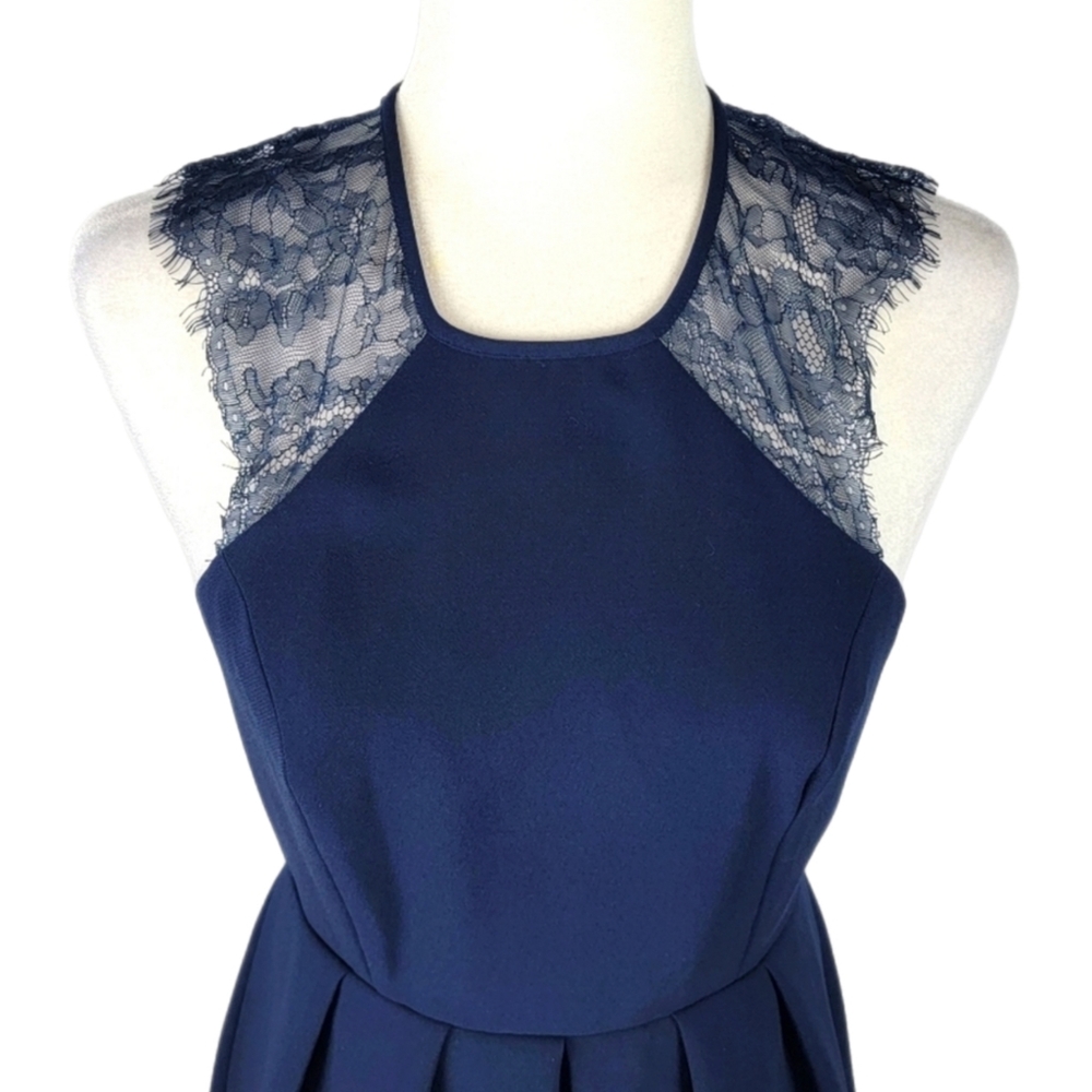 BCBGeneration navy blue lace Sleeveless cutout dress 6 - Picture 4 of 10